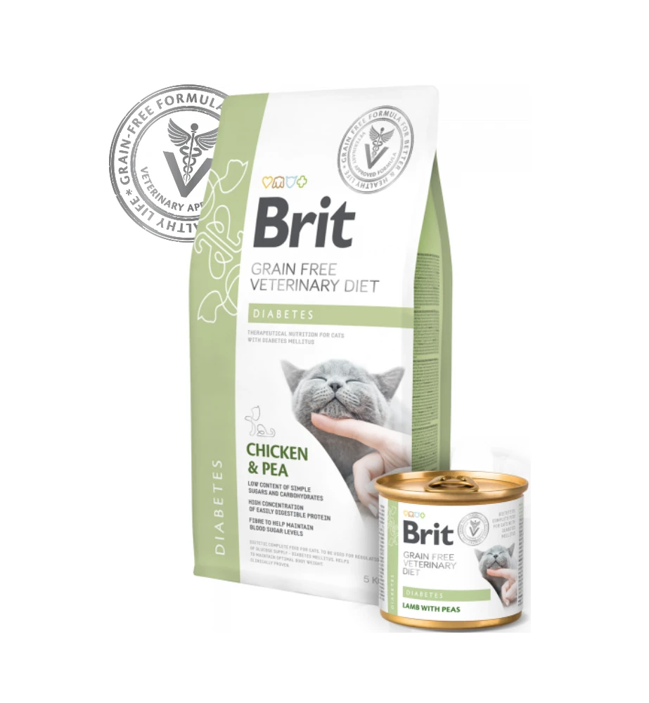 Brit Grain Free Veterinary Diet Diabetes Blik - 6 X 200 Gram 4 Brit Grain Free Veterinary Diet Diabetes Blik - 6 X 200 Gram - Afbeelding 2