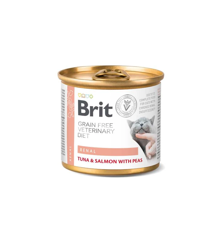 Brit Grain Free Veterinary Diet Renal Blik - 6 X 200 Gram 3 Brit Grain Free Veterinary Diet Renal Blik - 6 X 200 Gram