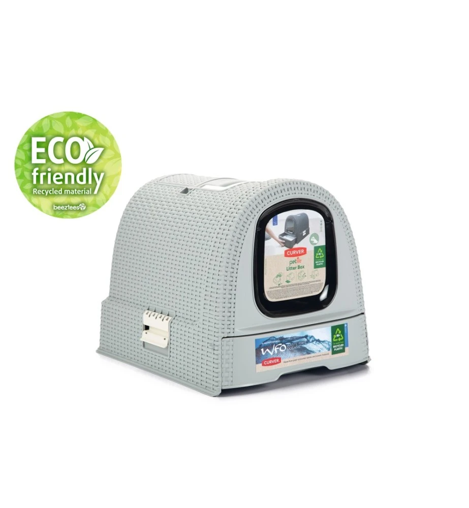 Beeztees Curver Kattenbak Grijs 3 Beeztees Curver Kattenbak Grijs