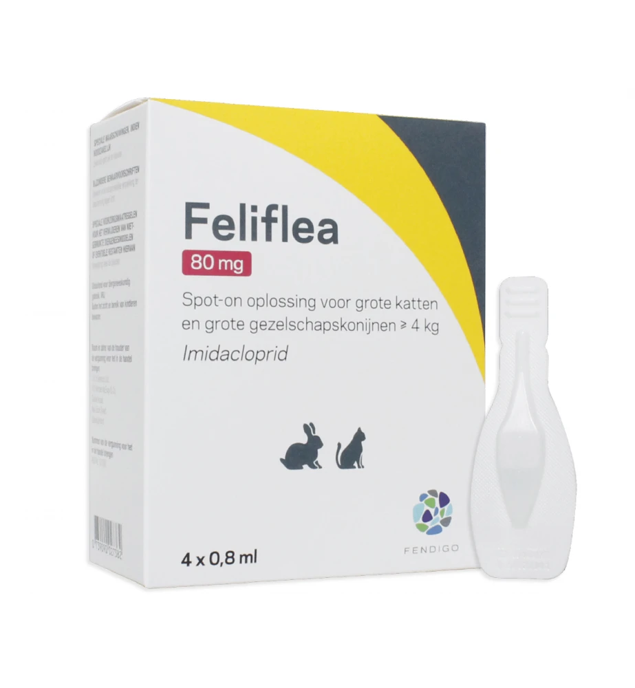 FeliFlea 80 Mg (Kat & Konijn +4 Kg) - 4 Pipetten 3 FeliFlea 80 Mg (Kat & Konijn +4 Kg) - 4 Pipetten
