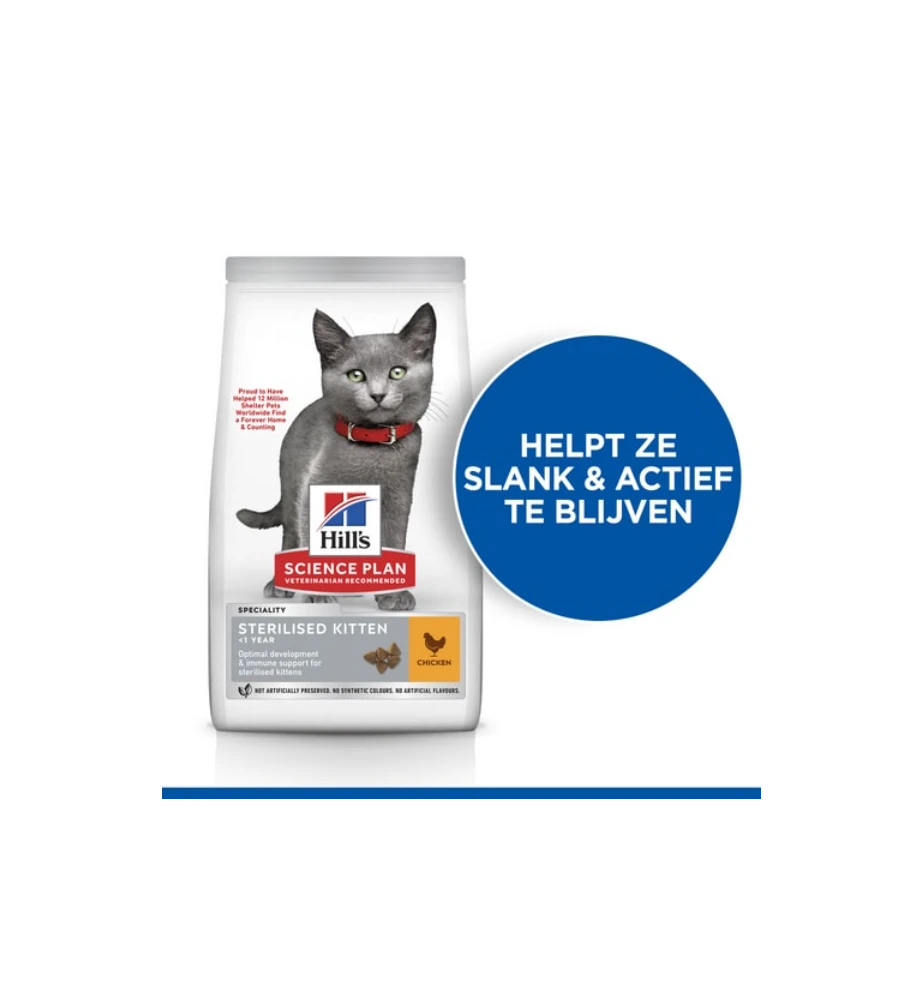 Hill's Science Plan Sterilised Kitten Met Kip 4 Hill's Science Plan Sterilised Kitten Met Kip - Afbeelding 2
