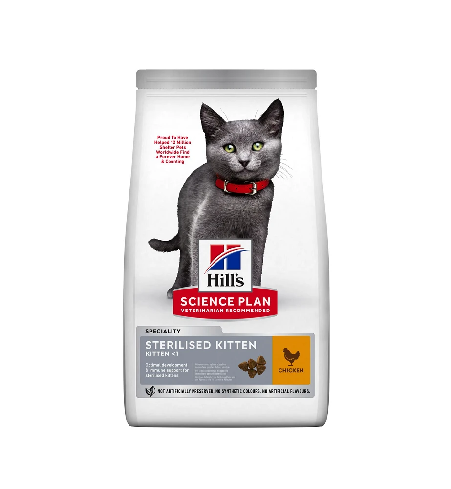 Hill's Science Plan Sterilised Kitten Met Kip 3 Hill's Science Plan Sterilised Kitten Met Kip