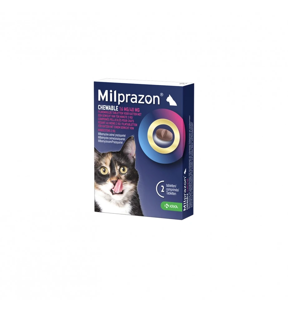 Milprazon Chewable - Grote Kat - 16 Mg/40 Mg 3 Milprazon Chewable - Grote Kat - 16 Mg/40 Mg